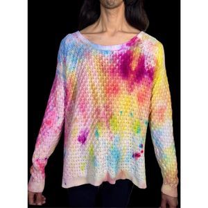 Knit Sweater Oversized Bold Cardigan Artisanal Upcycled Clothing Custom Vintage